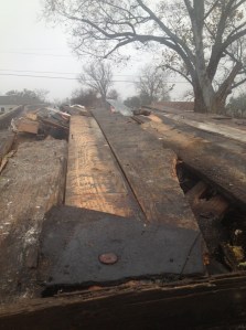The most organised trailer ever. So organised, in fact, that it got too heavy and ended up stuck in the mud, oops. 