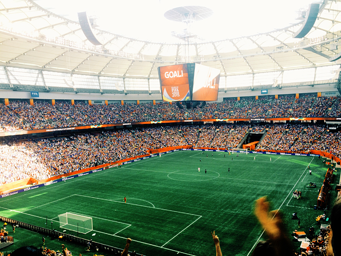 Almost immediately after arriving in Seattle I headed up to Vancouver where Steve and I went to a USWNT match against Nigeria. Abby Wambach scored the winning goal. 